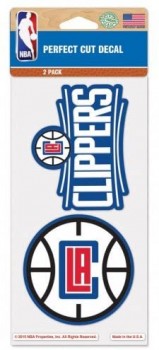 NBA 로스 앤젤레스 클리퍼스 플래그 4-by-8 다이 컷 데칼 고품질