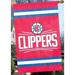 Los Angeles Clippers Neues Logo 2-seitige 28x44 Banner Applikation bestickte Flagge