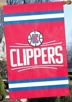 Los Angeles Clippers Nuovo Logo 2-Sided 28x44 Banner Applique Bandiera ricamata