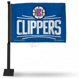 Bandera de coche unisex de Los Angeles Clippers de la NBA, incluido el mástil
