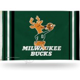 Personnalisé de haute qualité NBA Milwaukee Bucks Retro 3' x 5' (logo 1969-1993) bannière drapeau - simple face - intérieur ou extérieur - décoration intérieure