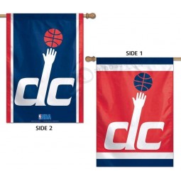Bandiera verticale NBA a 2 lati Bandiera dei Washington Wizards con alta qualità e qualsiasi dimensione