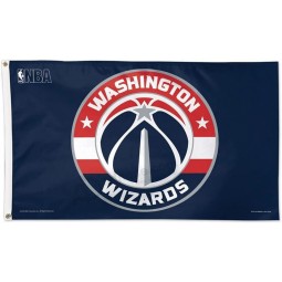 Venta al por mayors personalizada de alta calidad NBA Washington Wizards Flag con alta calidad y cualquier tamaño