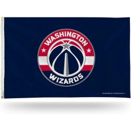 NBA 3フィート×5フィートの片面バナーフラッグワシントンウィザーズフラッグ、高品質で任意のサイズのグロメット付き