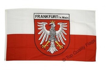 Schnelle Lieferung Custom Flaggen 3x5 100D Polyester Frankfurt Flagge