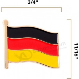 Wholesale Germany Country Enamel Made of Metal Souvenir Hat Men Women Patriotic German (Waving Flag Lapel Pin)