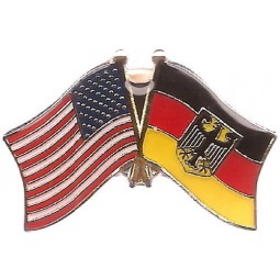 États-Unis Américain et allemand Eagle Country Flag Bike Hat Cap Revers Pin