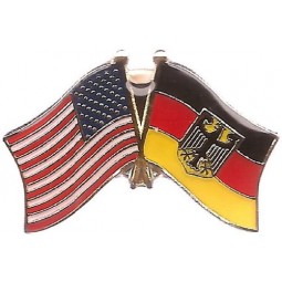 USA American & German Eagle Country Flag Bike Hat Cap Lapel Pin