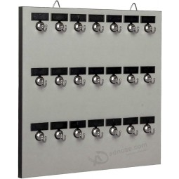 LLAVERO # 21MGN, 21 ganchos de metal atornillados con números preimpresos y placa de identificación personalizada (21 etiquetas y anillo incluidos)