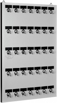 Crochet à clés, porte-clés #35MGN, 35 crochets en métal boulonnés dans un espace supplémentaire avec « Personnaliser la plaque nominative » (35 ensembles d’étiquettes et d’anneaux