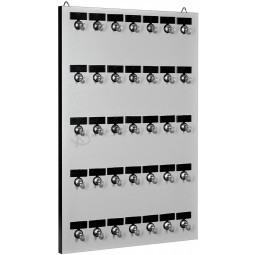 Sleutelhaak, Sleutelrek #35MGN, 35 Extra Ruimte Geschroefde Metalen Haken met 'Naamplaatje Aanpassen', (35 Sets van Tag & Ring Inbegrepen)