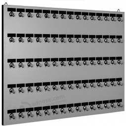 Estante para llaves, organizador de llaves, # 75MGN con 75 ganchos de metal atornillados y placa de identificación para concesionarios / agentes inmobiliarios / fábricas / oficinas