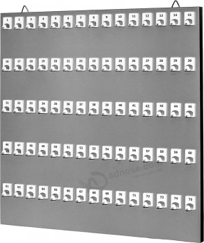 키 랙, 키 스탠드 # 75PGS 렌탈 또는 사무실용 75개의 번호가 매겨진 훅 (태그 & 링 75세트 포함)