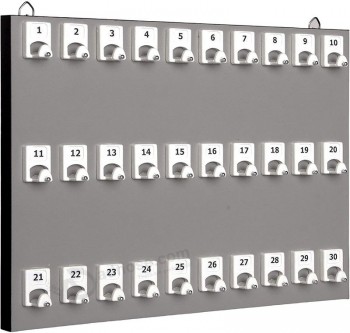 keystand # 30PGS with 30 Numbered Hooks for Real Estate Offices & Rentals (30 Sets of Tag & Ring Included)