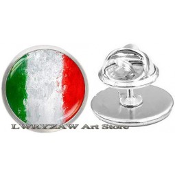 Drapeau de l’Italie broche, drapeau italien bijoux, drapeau de pays, Italie patriotique bijoux, drapeau italien épingle, broche fierté italienne, M169