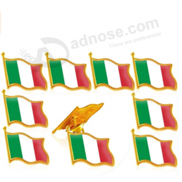 Rhungift 10 Pack Metal Italy Flag Lapel Pin Waving Italian Flag Pins bulk Patriotic Pin Series