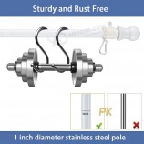 Witte Vlaggenmast Kit voor Huis-5ft Huis Vlaggenmasten met Tangle Free Spinning Grommets-Porch Vlaggenmast Kit met Beugel voor Buiten
