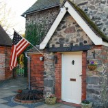 5ft roestvrijstalen vlaggenmastset met 3x5ft Amerikaanse vlag en ijzeren beugel voor wandmontage