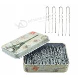200 stks U-vormige haarspelden zilver met schattige behuizing, haarspelden voor broodjes, premium haarspelden voor kinderen, meisjes en vrouwen, ideaal voor alle haartypes