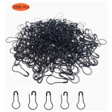 1000Pcs Épingles à nourrice noires en métal / Épingle à bulbe / Goupille à gourde / Épingle à calebasse pour l’artisanat de vêtements et les accessoires de bricolage pour la maison