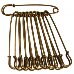 Safety Pins Heavy Duty Large Safety Pins Steel 50 Pcs for Blankets, Clothing, Skirts, Kilts, Crafts (Brown)