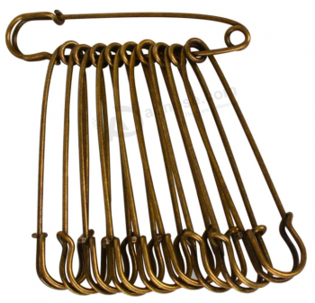 Safety Pins Heavy Duty Large Safety Pins Steel 50 Pcs for Blankets, Clothing, Skirts, Kilts, Crafts (Brown)