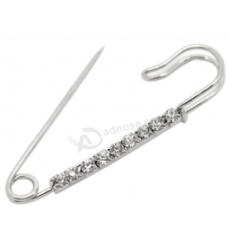 10 piezas de diamantes de imitación en tono plateado broches de seguridad joyería para faldas suéter bufanda solapa sombrero