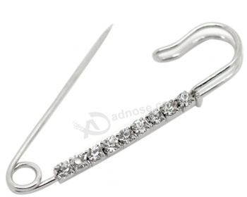 10 piezas de diamantes de imitación en tono plateado broches de seguridad joyería para faldas suéter bufanda solapa sombrero