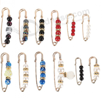 12 Pz Perla Spilla Pins Set Maglione Scialle Pine Finta Perla di Balia per Le Donne Ragazze Abbigliamento Abiti Decorazione Accessori, 12 Stili