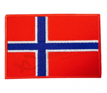 Norvegia Bandiera Nazionale Ricamato Patch Ferro su Cucire Su Distintivo Per Vestiti Borsa ecc