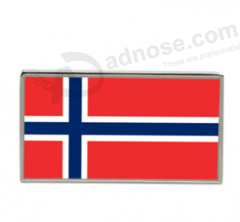 Venta al por mayor insignia de alfiler de solapa de la bandera de Noruega personalizada de alta calidad
