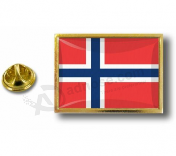 Pins Pin Badge Pin's Metal With Clip Butterfly Flag Norway Norwegian