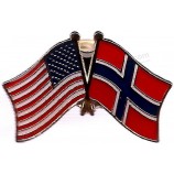 Groothandel Pakket van 24 USA Amerikaanse & Noorwegen Land Vlag Fiets Hoed Cap revers Pin