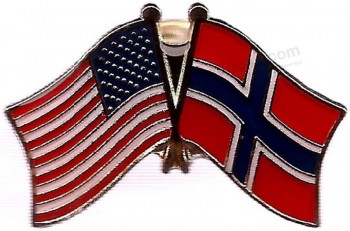 Wholesale Pack of 24 USA American & Norway Country Flag Bike Hat Cap lapel Pin