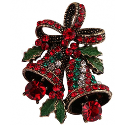 FERVENT LOVE Broche de pedrería de moda vintage para mujer