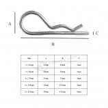 Зажимы R для крепления штифтов Clevis, с блестящим цинковым покрытием, удерживающие разъемные бета-штифты