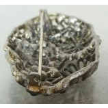 大型复古艺术风格/装饰时代多色莱茵石胸针古董别针