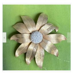 VINTAGE GROTE PRACHTIGE STRASS MARVELLA BLOEM BROCHE PIN