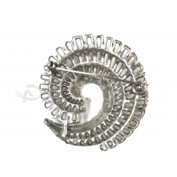 Broche Vintage Grande Tono Plateado Circular Sarah Coventry Pin GIFT BOXED