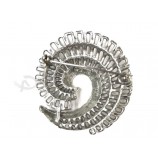 Vintage grand ton argent circulaire Sarah Coventry broche broche CADEAU BOXED