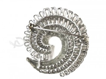 Vintage grote zilveren Toon circulaire Sarah Coventry broche Pin GIFT BOXED
