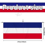 2PCS Patriotic Bunting Decorations-8.9x2.5 Feet 4th of july Outdoor Hanging Banner Flag,USA Red White Blue Stripes Independence Day Flag