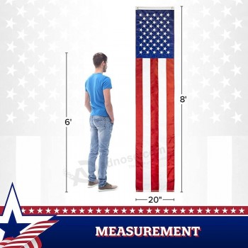 G128 bandiera americana bandierina patriottica & bandiera Pulldown, 50 stelle ricamate con 5 strisce completamente cucite, bandierina decorativa,