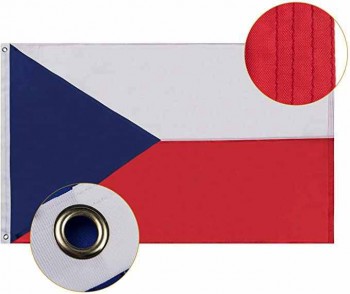 Huiyi Fabricant Monde Pays Drapeaux Polyester Impression Personnalisée Drapeau National Tchèque