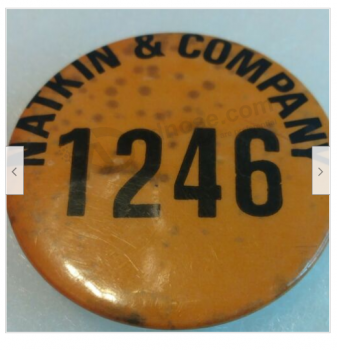 Natkin & Company Vtg 핀 핀백 배지 버튼 직원 번호 1246