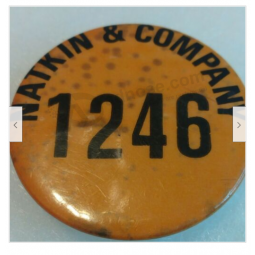 Natkin & Company Vtg Pin Pinback Badge Button Employee Number 1246