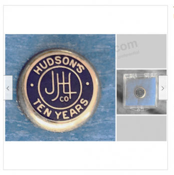 Vintage JL Hudson Co service des employés épinglette ; Grand magasin emblématique de Détroit