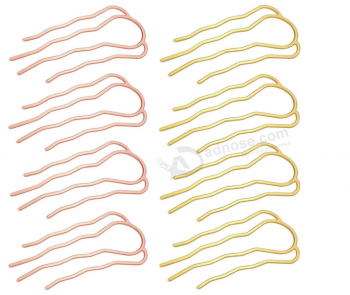 8 pezzi in metallo capelli forcella clip 87 millimetri perni per capelli per panini 4 punte capelli updo lega lato pettine capelli a forma di u bastoncini per capelli per capelli d