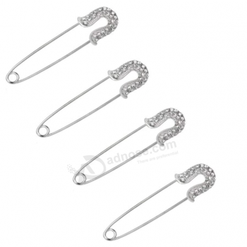 Mystart 4 Pezzi Lega di Cristallo Perni di Balia Gioielli Spilla Pins per Sciarpe Maglione Scialle Cardigan