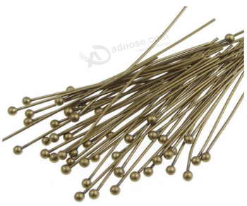 400pcs 35mm Round Ball Head Pins (filo 0,8 mm / 0,03 pollici / 20 Gauge) bronzo antico placcato ottone per gioielli perline Craft Making CF45-35